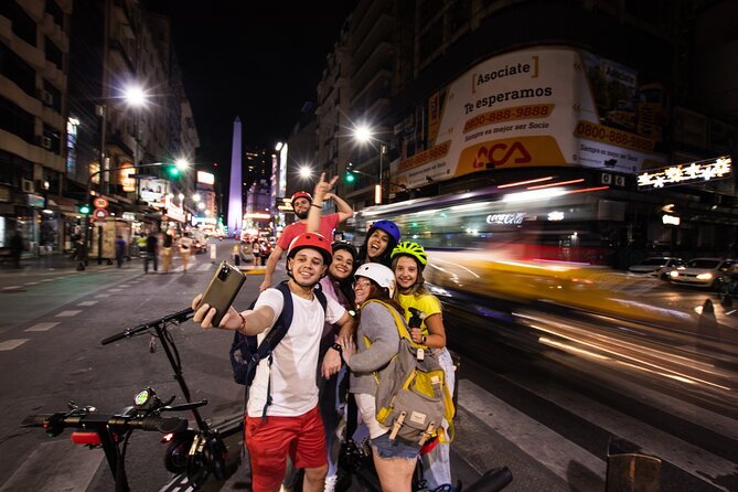 Buenos Aires Night Tour on Electric Scooter - The Obelisk and Casa Rosada after dark