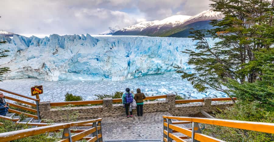 The blue ice face of the Perito Moreno glacier