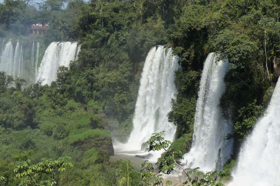 From Foz do Iguaçu: Tour to Argentinian Falls - The Lower Circuit: Spray, Stairs, and Close Views