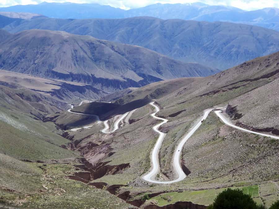 From Salta: Full-Day Trip to Salinas Grandes and Purmamarca - The winding Cuesta de Lipan
