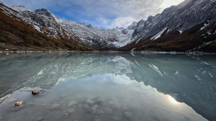 From Ushuaia: Tierra del Fuego Emerald Lagoon Trekking Tour - Laguna Esmeralda, the reward at the five-kilometer mark