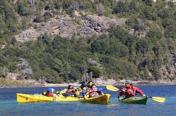 Half a day of kayaking on the Nahuel Huapi lake in private service - A mate break that makes the outing feel local