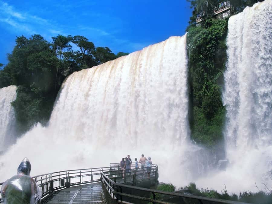 Iguazu Falls Argentinean Side from Puerto Iguazu - The Lower Path brings you close to the falling water
