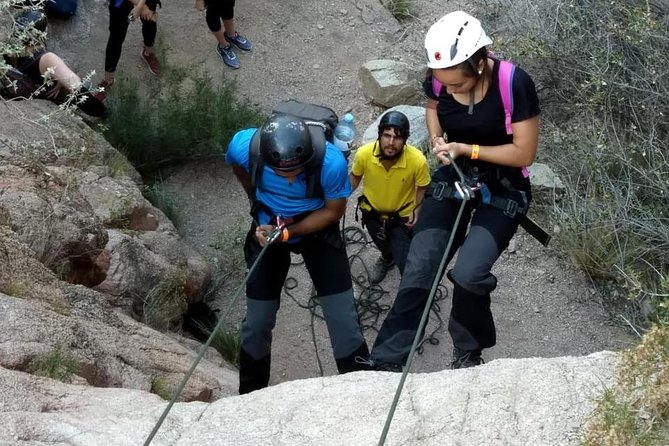 Trekking + Rapeles + Terma de Cacheuta ("Thermal Water Park") - Three rappels, with the 30-meter descent as the finale