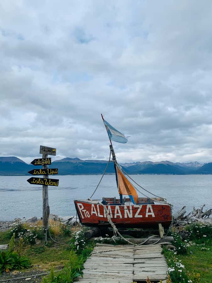 USHUAIA: ALMANZA, THE SPIDER CRAB ROUTE & PENGUIN SIGHTING - Turning onto Provincial Route J