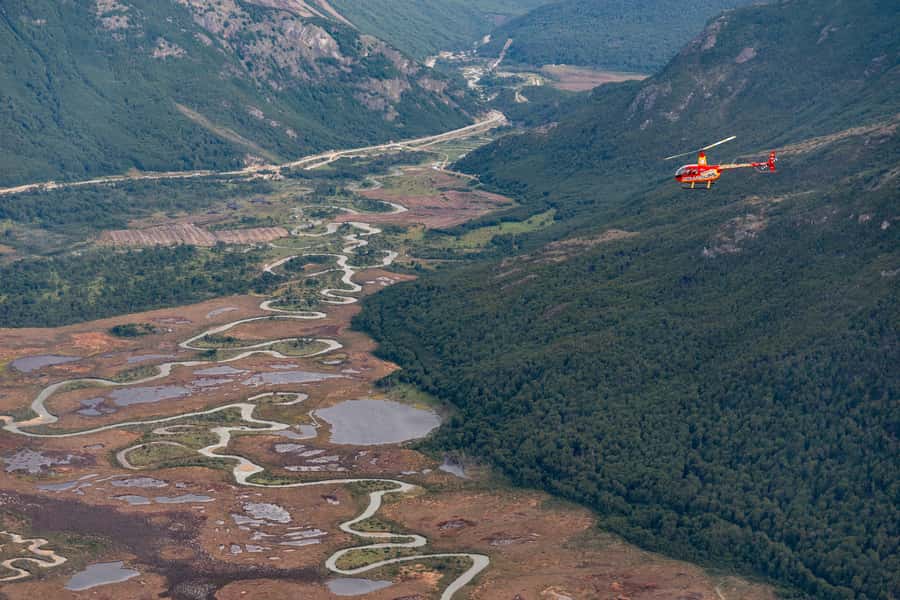 Ushuaia: Heart of the Andes Scenic Helicopter Adventure - Passing Cerro Castor, the world’s southernmost ski resort